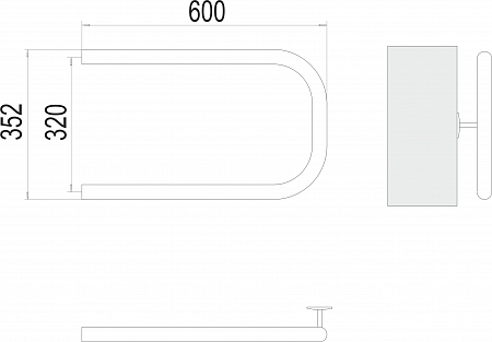 П-обр AISI 32х2 320х600 Полотенцесушитель  TERMINUS Симферополь - фото 3