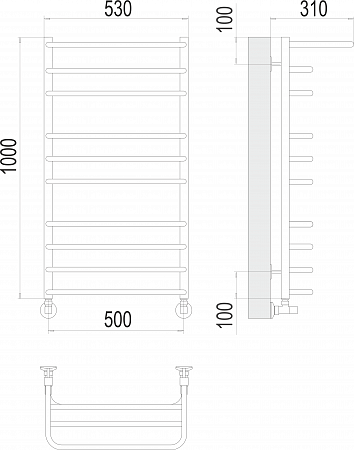 Арктур П10 500х1000 Полотенцесушитель  TERMINUS Симферополь - фото 3