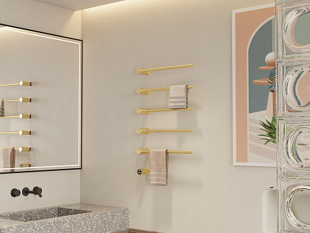 Аккорд П5 500х800 электро Полотенцесушитель TERMINUS Брашированное золото Симферополь - фото 5