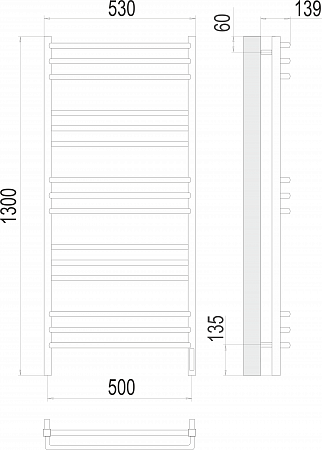 Соренто П15 500х1300 электро (sensor quick touch) Полотенцесушитель  TERMINUS Симферополь - фото 3