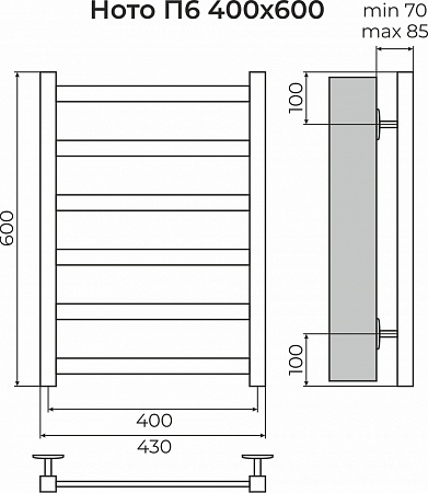Ното П6 400х600 Полотенцесушитель TERMINUS Симферополь - фото 3