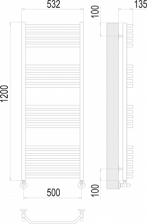 Виктория П22 500х1200 Полотенцесушитель  TERMINUS Симферополь - фото 3