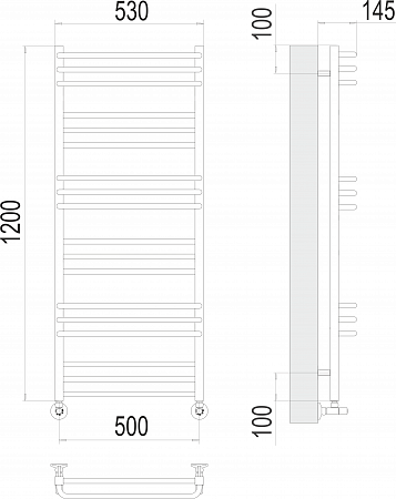 Соренто П18 500х1200 Полотенцесушитель  TERMINUS Симферополь - фото 3