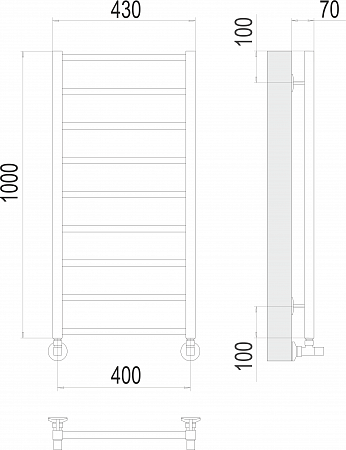 Контур П9 400х1000 Полотенцесушитель  TERMINUS Симферополь - фото 3