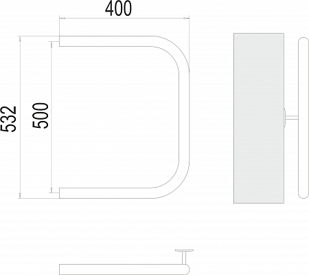 П-обр AISI 32х2 500х400 Полотенцесушитель  TERMINUS Симферополь - фото 3